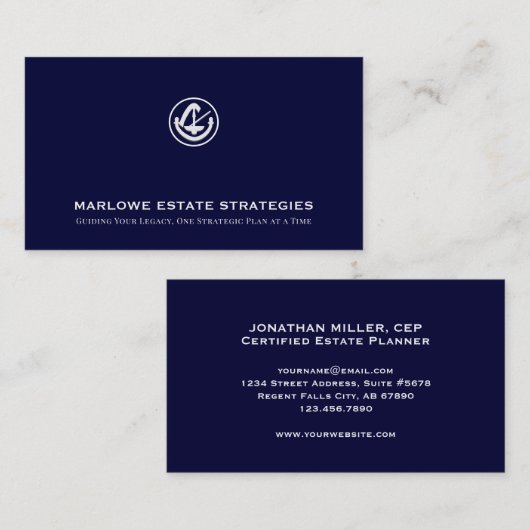 Professioneel juridisch Visitekaartje (Voorkant / Achterkant)