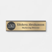 Professioneel Kantoor deurteken Gouden Naam Bord Deurbordje (Voorkant)