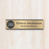 Professioneel Kantoor deurteken Gouden Naam Bord Deurbordje (Voorkant)