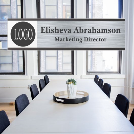 Professioneel Kantoor deurteken SIlver Naam Bord Deurbordje