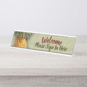 Professioneel Kantoor Welkomstontvangstteken Bureau Naambordje (Voorkant)