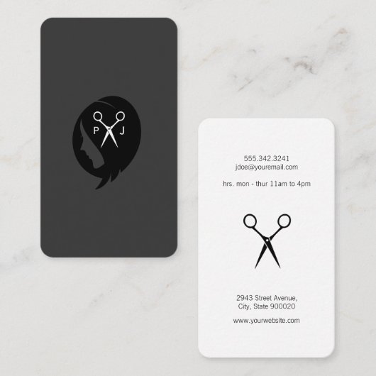 Professioneel Kapper Visitekaartje (Voorkant / Achterkant)