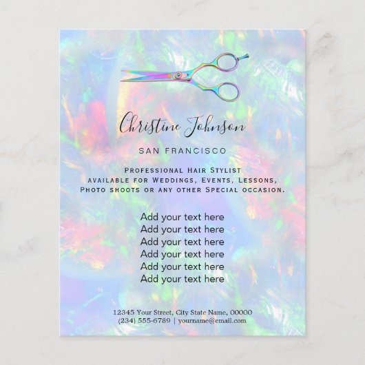 professioneel kappersapparaat optisch ontwerp flyer (Voorkant)