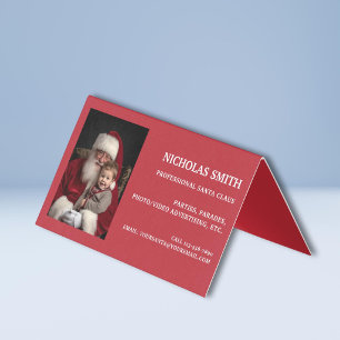 Professioneel Kerst Foto Sinterklaas Vouwkaart Visitekaartje