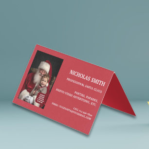Professioneel Kerst Foto Sinterklaas Vouwkaart Visitekaartje