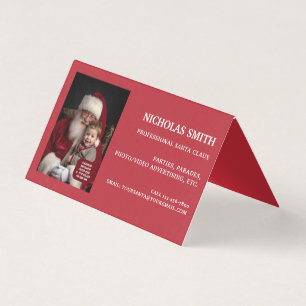 Professioneel Kerst Foto Sinterklaas Vouwkaart Visitekaartje