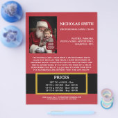 Professioneel Kerstman promotie foto Flyer (Enkel)