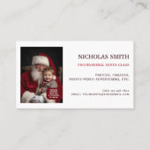 Professioneel Kerstman QR-code foto Visitekaartje (Voorkant)