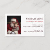 Professioneel Kerstman QR-code foto Visitekaartje (Voorkant)