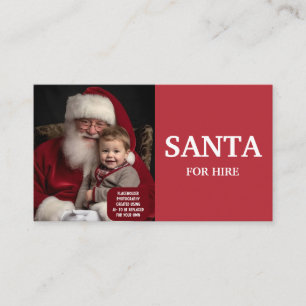 Professioneel kerstman te huur foto visitekaartje