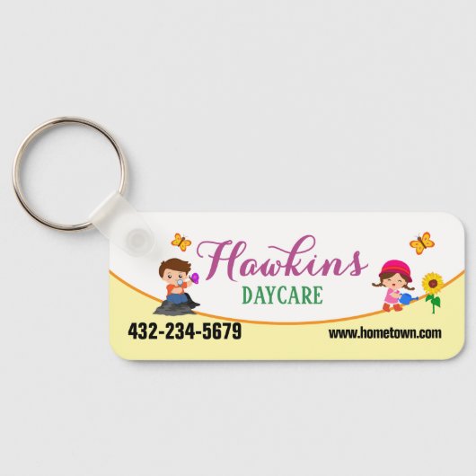 Professioneel kinderdagverblijf sleutelhanger (Achterkant)