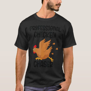 Professioneel Kippen Jager Grappige Boerderij Boer T-shirt