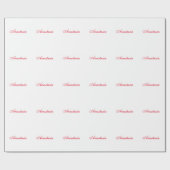 Professioneel klassiek handschrift naam aangepast cadeaupapier (Vlak)