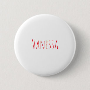 Professioneel klassiek kalligrafie naam aangepast  ronde button 5,7 cm
