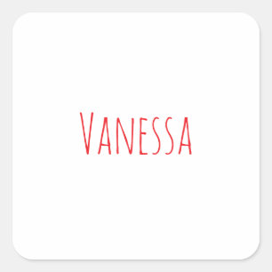 Professioneel klassiek kalligrafie naam aangepast vierkante sticker