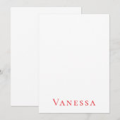 Professioneel klassiek lettertype eigen naam aange (Voorkant / Achterkant)
