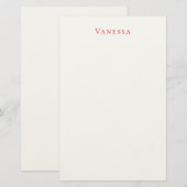 Professioneel klassiek lettertype eigen naam aange briefpapier (Voorkant / Achterkant)