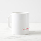 Professioneel klassiek lettertype eigen naam aange koffiemok (Voorkant links)
