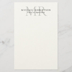 Professioneel Klassiek Monogram Minimalistisch Een Briefpapier
