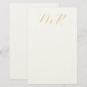Professioneel Klassiek Monogram Minimalistisch Een Briefpapier (Voorkant / Achterkant)