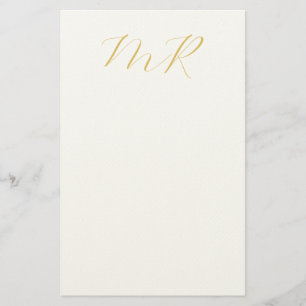 Professioneel Klassiek Monogram Minimalistisch Een Briefpapier
