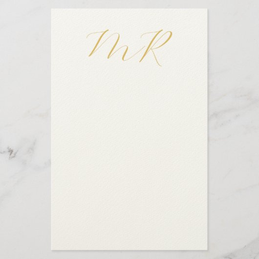 Professioneel Klassiek Monogram Minimalistisch Een Briefpapier (Voorkant)
