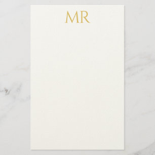 Professioneel Klassiek Monogram Minimalistisch Een Briefpapier