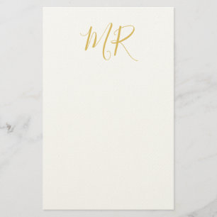Professioneel Klassiek Monogram Minimalistisch Een Briefpapier