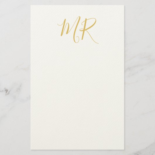 Professioneel Klassiek Monogram Minimalistisch Een Briefpapier (Voorkant)