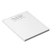 Professioneel Klassiek Monogram Minimalistisch Een Notitieblok (Schuin)