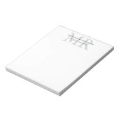 Professioneel Klassiek Monogram Minimalistisch Een Notitieblok (Linkerzijde)