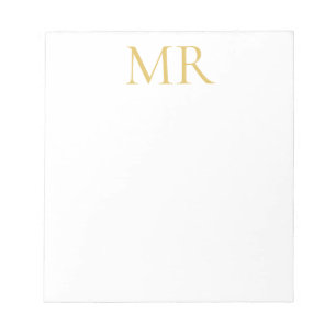 Professioneel Klassiek Monogram Minimalistisch Een Notitieblok