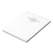 Professioneel Klassiek Monogram Minimalistisch Een Notitieblok (Linkerzijde)