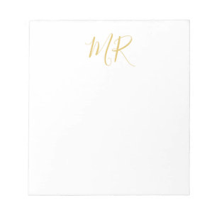 Professioneel Klassiek Monogram Minimalistisch Een Notitieblok