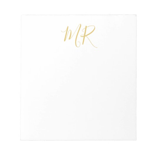 Professioneel Klassiek Monogram Minimalistisch Een Notitieblok (Voorkant)