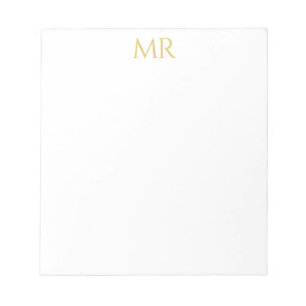 Professioneel Klassiek Monogram Minimalistisch Een Notitieblok