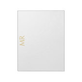 Professioneel Klassiek Monogram Minimalistisch Een Notitieblok (Linkerzijde)