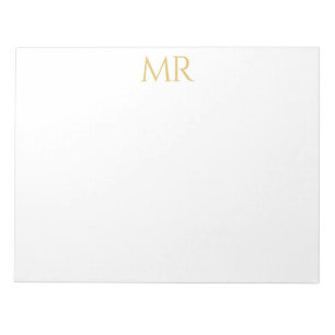 Professioneel Klassiek Monogram Minimalistisch Een Notitieblok
