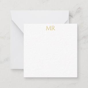 Professioneel Klassiek Monogram Minimalistisch Een Notitiekaartje