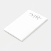 Professioneel Klassiek Monogram Minimalistisch Een Post-it® Notes (Schuin)
