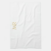 Professioneel Klassiek Monogram Minimalistisch Een Theedoek (Verticaal)