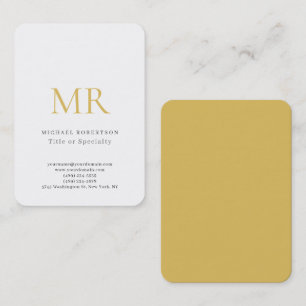 Professioneel Klassiek Monogram Minimalistisch Een Visitekaartje