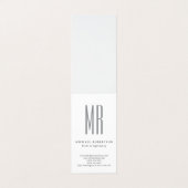 Professioneel Klassiek Monogram Minimalistisch Een Visitekaartje (Buitenkant ongevouwen)