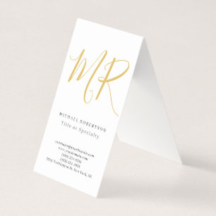 Professioneel Klassiek Monogram Minimalistisch Een Visitekaartje