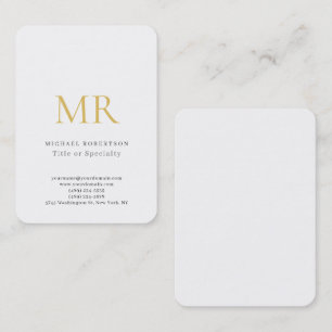 Professioneel Klassiek Monogram Minimalistisch Een Visitekaartje