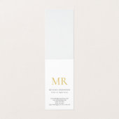 Professioneel Klassiek Monogram Minimalistisch Een Visitekaartje (Buitenkant ongevouwen)