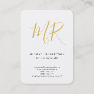Professioneel Klassiek Monogram Minimalistisch Een Visitekaartje
