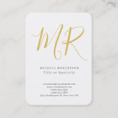 Professioneel Klassiek Monogram Minimalistisch Een Visitekaartje (Voorkant)