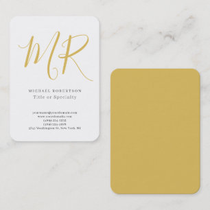 Professioneel Klassiek Monogram Minimalistisch Een Visitekaartje