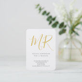 Professioneel Klassiek Monogram Minimalistisch Een Visitekaartje (Staand voorkant)